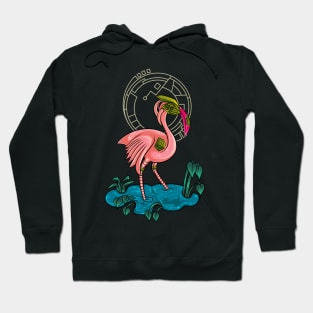 flamingo mecha robot Hoodie